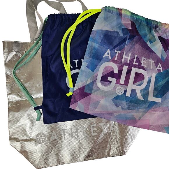 Athleta Girl 3pc Reusable Bag Lot‎ - Picture 1 of 8